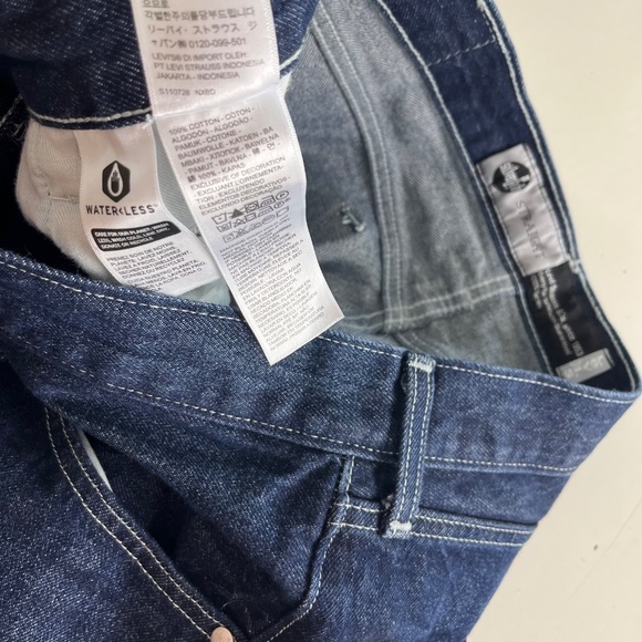 Levis SilverTab Straight Leg Dark Wash Jeans Mens 34 x 32 Casual 5 Pocket Denim - Picture 6 of 12